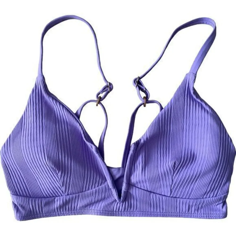 L Space Siren Bikini Top D Cup Gina Bitsy Bikini Bottom Large Amethyst‎ Purple